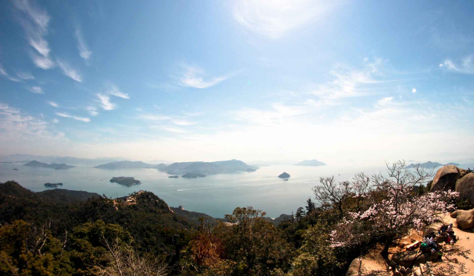 Blick vom Berg Misen Japan